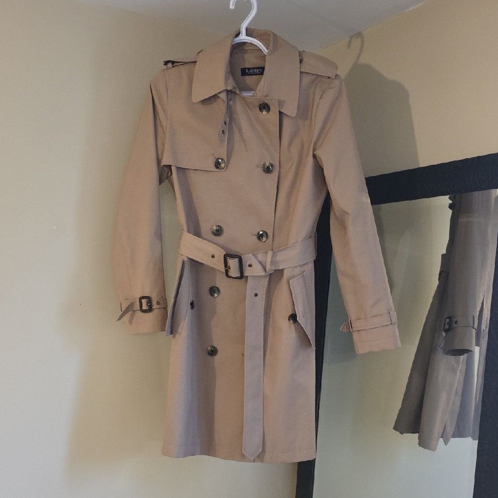 Ralph Lauren Beige Double-Breasted Trench Coat